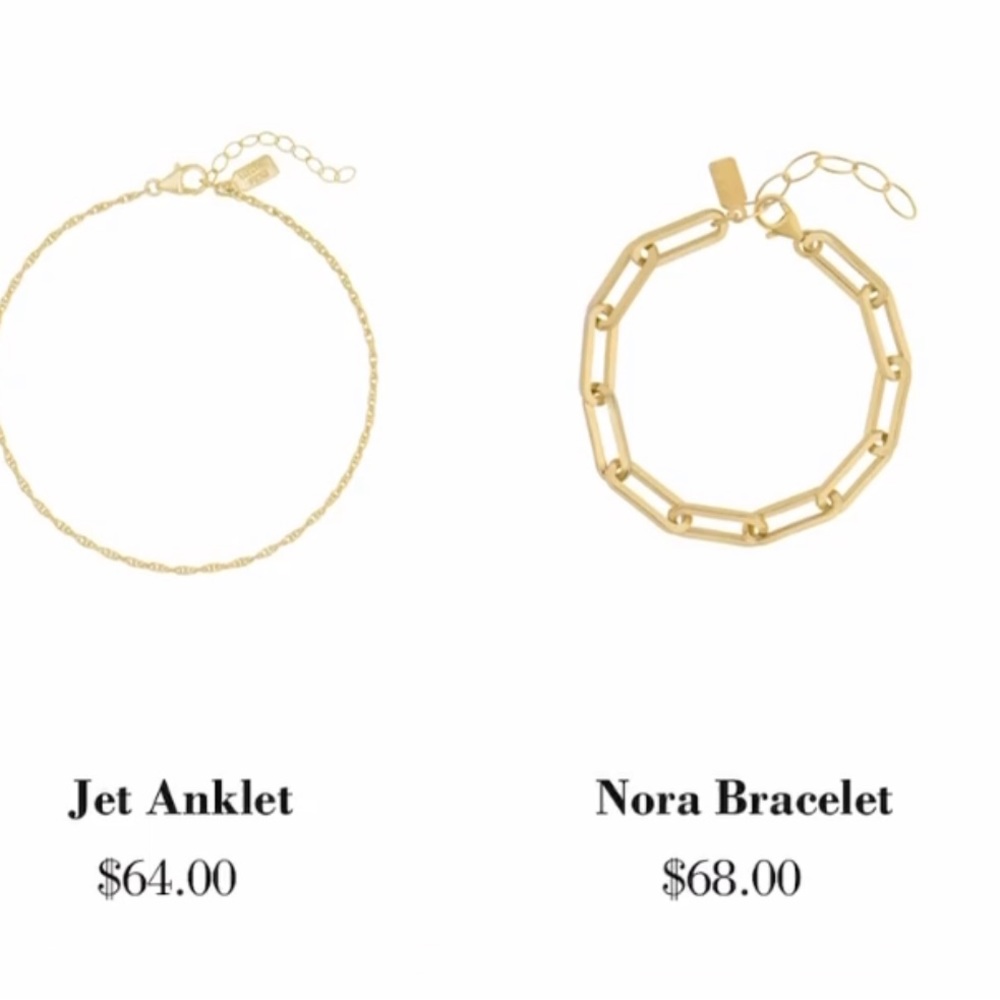 Electric Picks x Champagne and Chanel Nora Gold Paperclip Bracelet